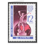 Sputnik Space Exploration Monument 1965 Card