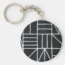 Square Dance ( line minimalism ) Keychains