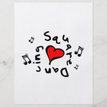 Square Dancing I Heart-Love Gift Personalised Flyer