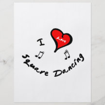 Square Dancing Items - I Heart Square Dancing Personalized Flyer