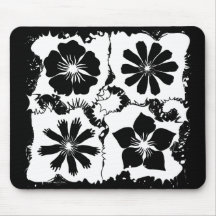square flowers mousepads