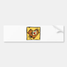 Square Heart Valentine Bumper Sticker