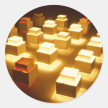 Square lights stickers
