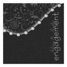 Square Pearl Engagement Invitation