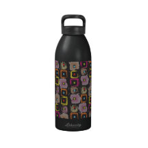 Squares Black Drinking Bottles