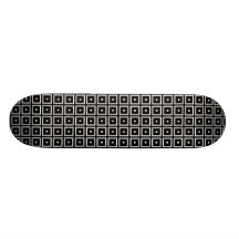 Squares II - Black and White Skateboard