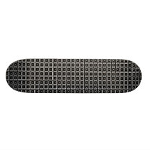 Squares II - v2 - Black and White Skateboard Deck