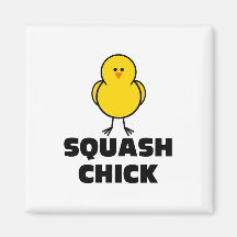Squash Chick Fridge Magnet