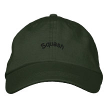 Squash hat embroidered hats