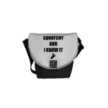 Squatchy and I Know It Courier Bag