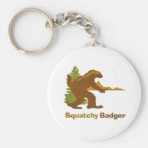 Squatchy Badger (vintage) Keychains