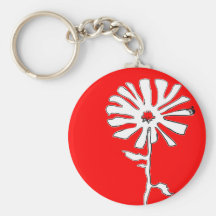 squiggle flower keychains