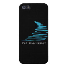 Squiggly Lines_aqua blue on black_personalized iPhone 5 Covers