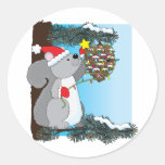 Squirrel Christmas Sticker