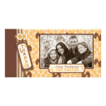 Squirrel Oak Leaf Photo Card