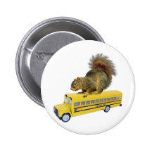 Squirrel on School Bus Pins