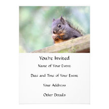 Squirrel Praying for Peanuts Invite