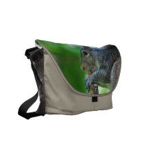 Squirrel with Nut Messenger Bag