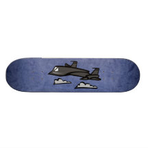 SR71 Blackbird Recon Plane Flying In Clouds Skate Boards