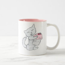 Srawberry Cupcake Kitty Coffee Mug