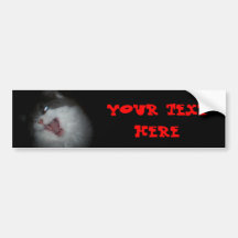 Sreaming cat customizible bumper sticker