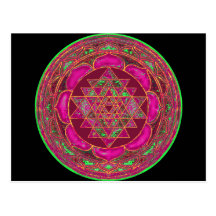 Sri Lakshmi Yantra Mandala Post Card
