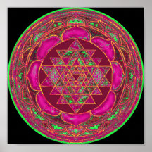 Sri Lakshmi Yantra Mandala Print