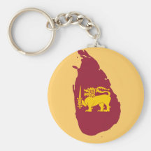 Sri Lanka flag map Keychain
