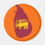 Sri Lanka flag map Magnets