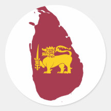Sri Lanka flag map Stickers