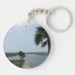 St augustine view on fort towards inlet acrylic keychain