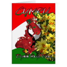 St. David's Day Card, St David's Day, Dydd Gwyl De