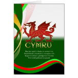 St. David's Day Card - Welsh Dragon And National A