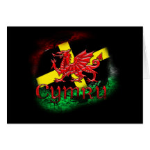 St. David's Day Greeting Card With Welsh Dragon