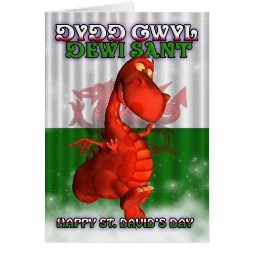 St. David's Day, Welsh Card, Dydd Gwyl Dewi Sant