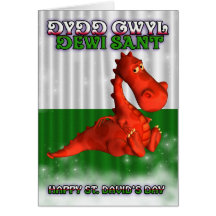 St. David's Day, Welsh Card, Dydd Gwyl Dewi Sant