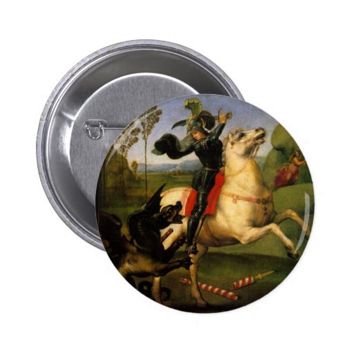 St George and the Dragon Pinback Button
