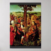 St. Giles And The Hind By Meister Des Heiligen Ägi Print