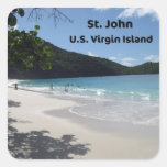 St. John, U.S. Virgin Island Square Stickers