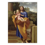 St. Joseph Carrying the Infant Jesus, 1665 Greeting Cards