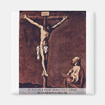 St. Luke As A Painter Before The Crucified Magnet
