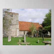 St Mary, Turville, Buckinghamshire UK Poster