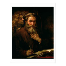St. Matthew and The Angel, 1655-60 (oil on canvas) Post Card