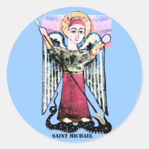 St Michael Round Stickers