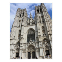 St Michaels Church Brussels Belgium Postcard