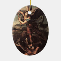 St Micheal and the Devil Christmas Ornament