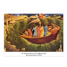 St. Nicholas Rescues The Shipwrecked Postcard
