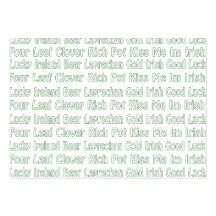 St Paddys Words Business Card