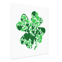 St. Patrick’s Day Shamrock Clover Canvas Print