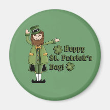 St Patrick Wishes You A Happy St Pats Day Fridge Magnet